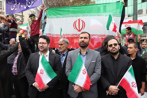 حضور مسئولان و مدیران ستادی، موسسات و شرکت های تابعه سازمان در راهپیمایی یوم الله سیزدهم آبان ماه